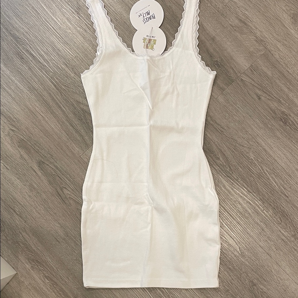 Princess Polly Organic Sekris Mini Dress in White Size 4 - Picture 3 of 11